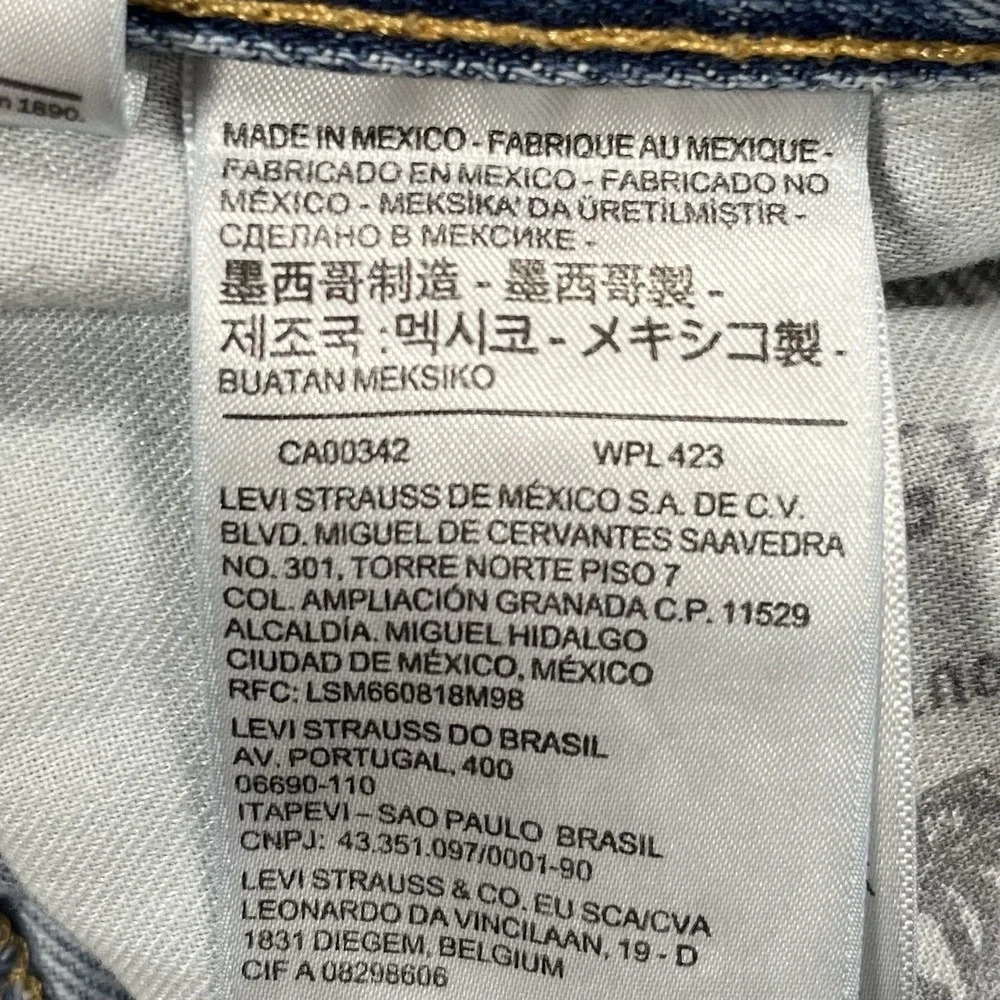 Levis 505 Regular Straight Jeans Mens 30x34 (Fits 30x33) 100% Cotton Denim